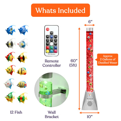 Sensory Bubble Tube Lamp - 4ft Color-Changing LED