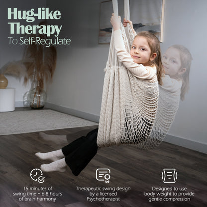 Therapist-Designed Handwoven Cotton Sensory Swing