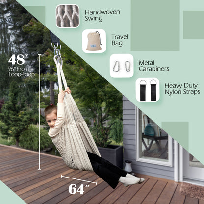 Therapist-Designed Handwoven Cotton Sensory Swing