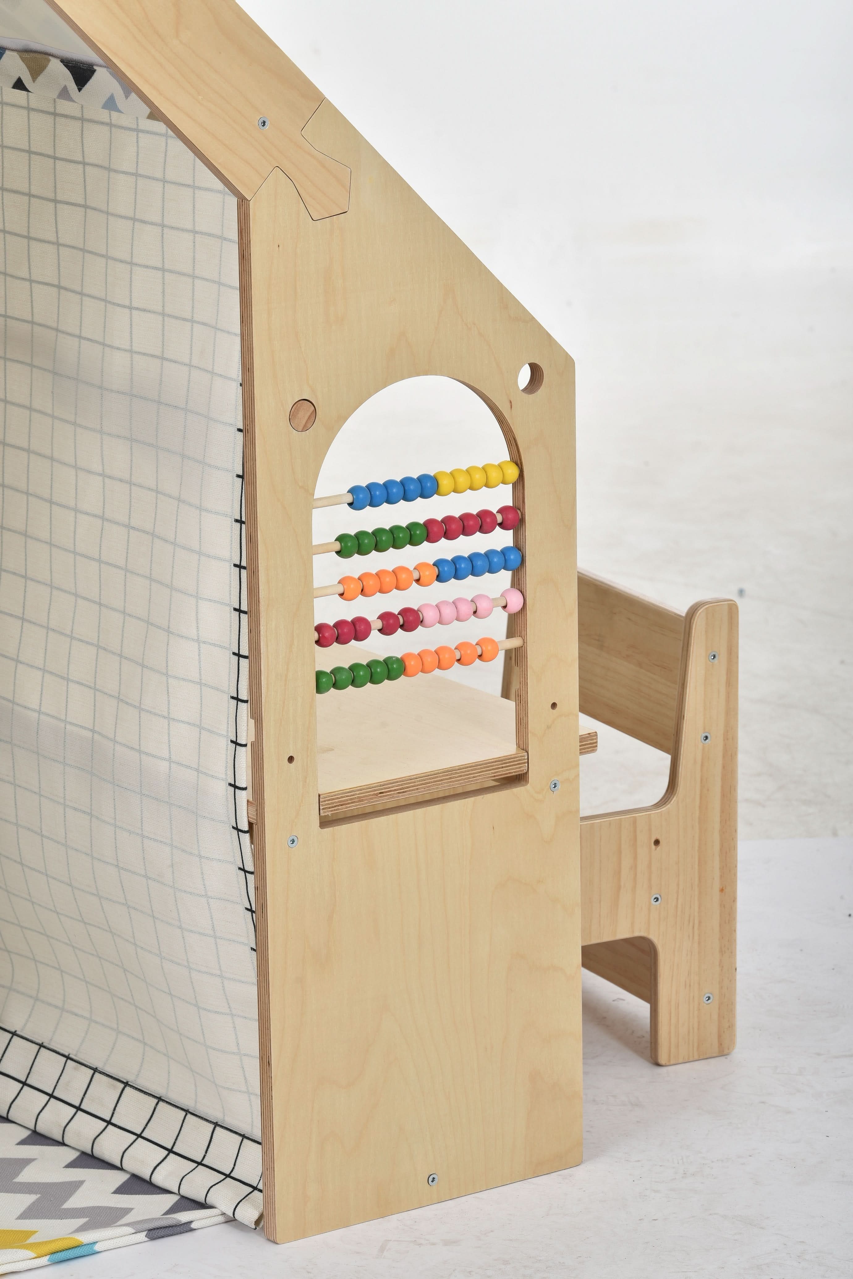 Wooden Playhouse Desk and Chair