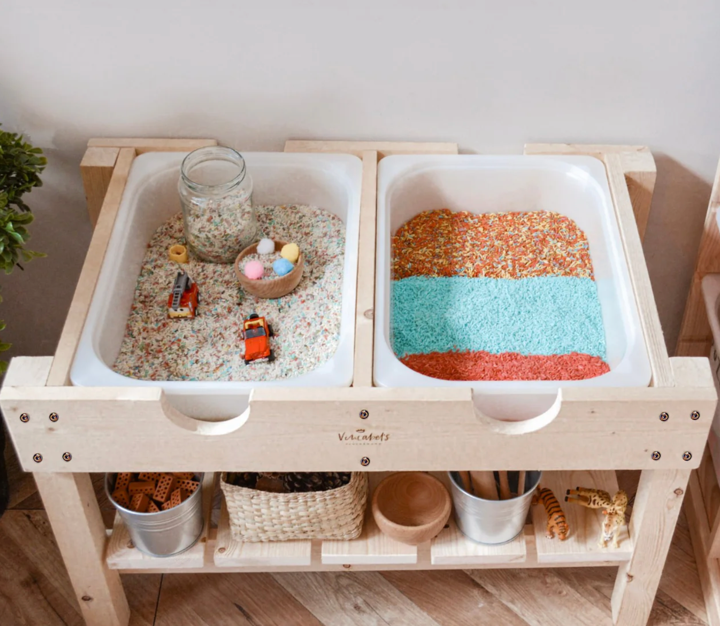 PreK+ Montessori Sensory Bin Table Curriculum Set