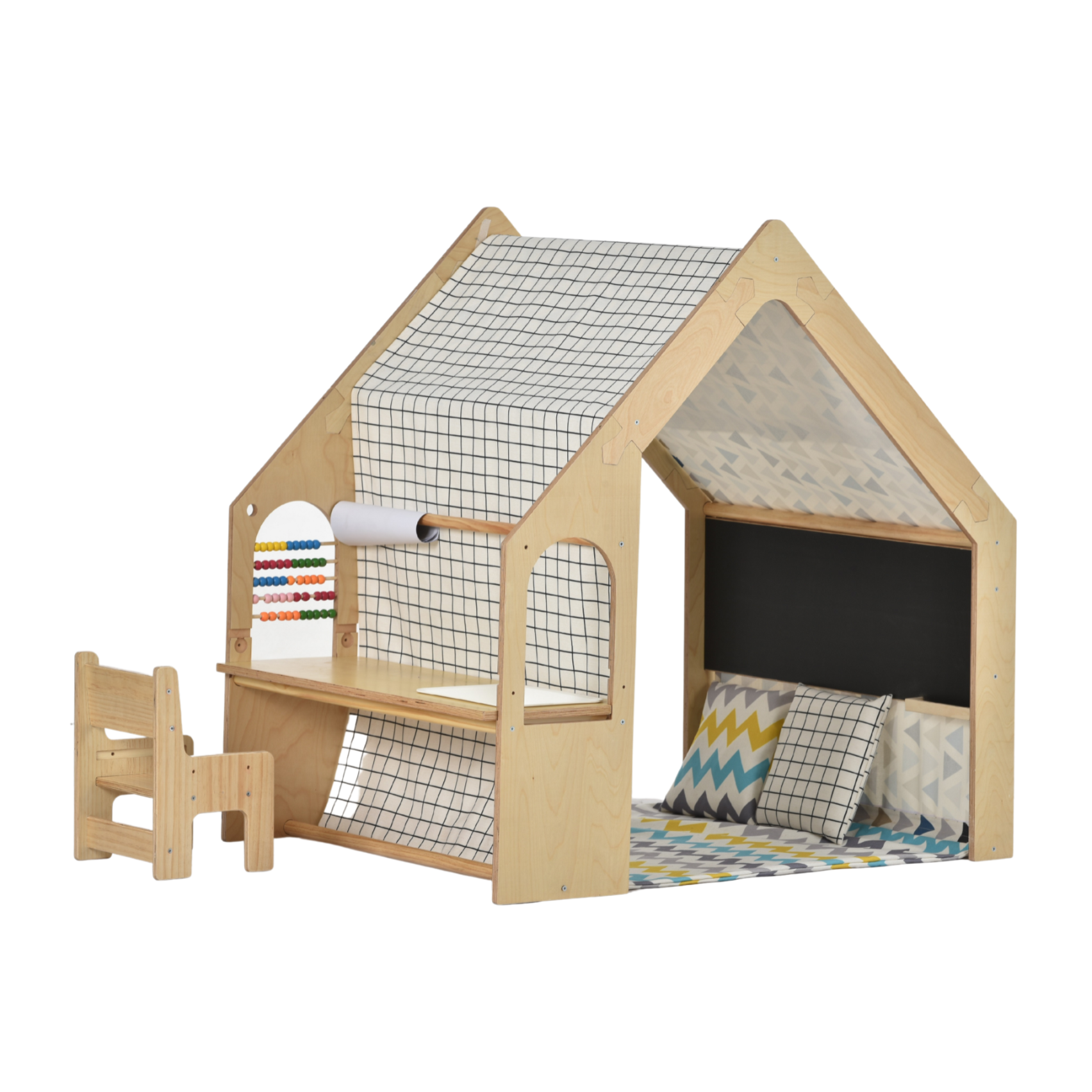 Wooden Playhouse Desk and Chair