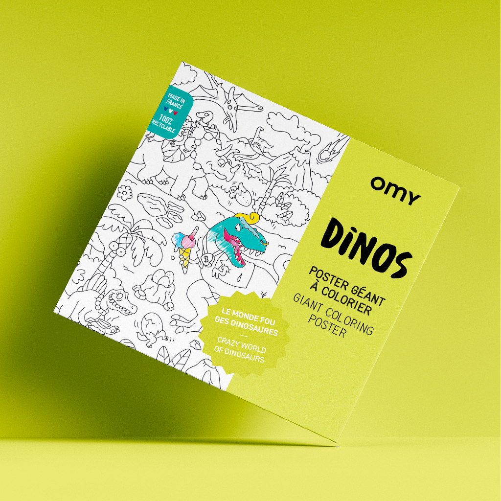 Giant Prehistoric Coloring Poster
