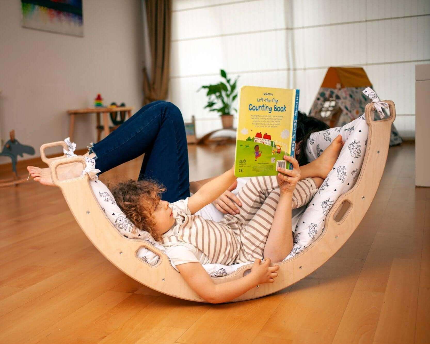 Pikler Arch with Origami Pillow | Montessori Play Set Curriculum