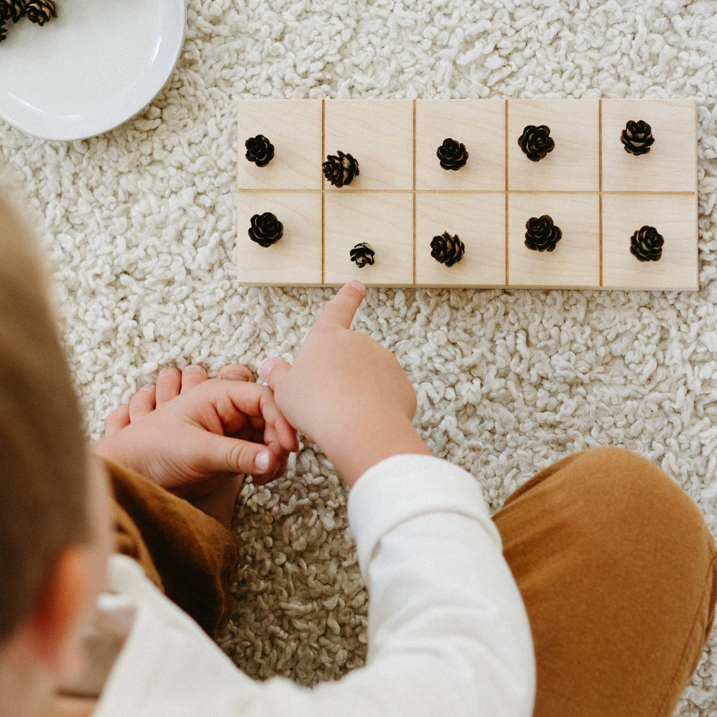 Wooden Ten Frame & Counting Pieces