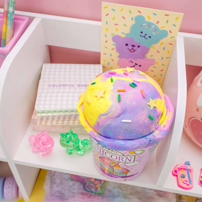 Unicorn Scented Ice Cream Pint Slime + Charms!