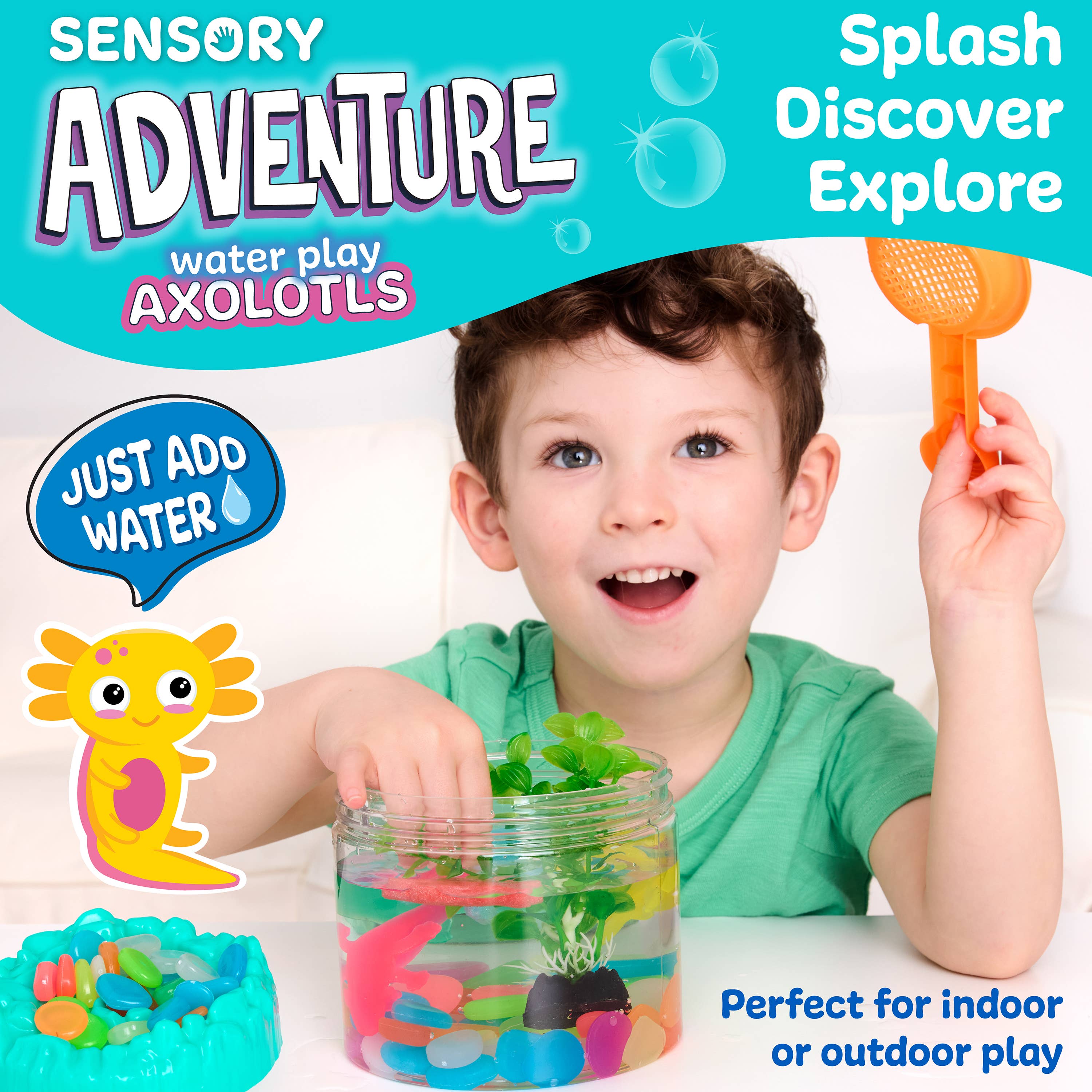 Sensory Adventure Water Play Axolotls: Bucket of Fun