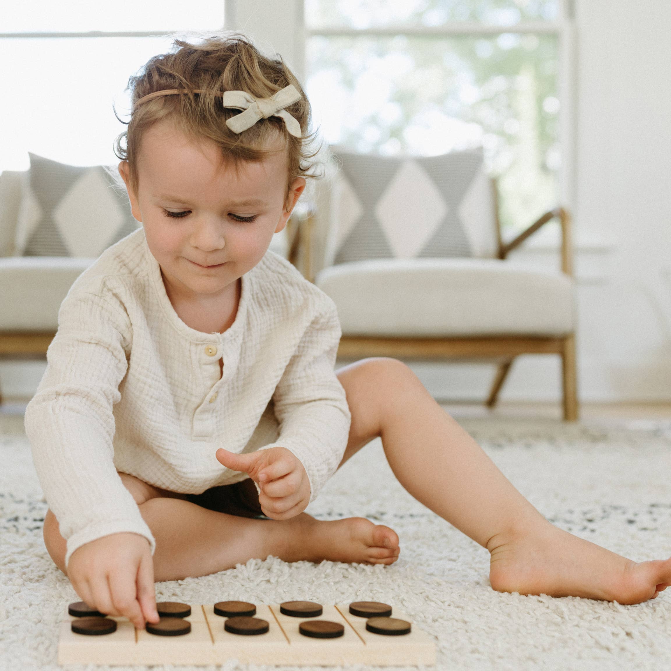 Wooden Ten Frame & Counting Pieces