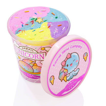 Unicorn Scented Ice Cream Pint Slime + Charms!