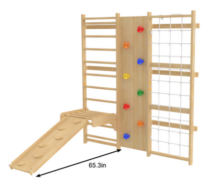 Walnut 9-in-1 Swedish Ladder Wall Gym